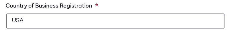 Country of Business Registration form field graphic