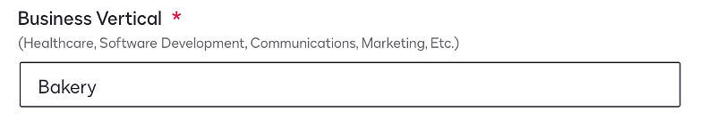 Business Vertical form field graphic