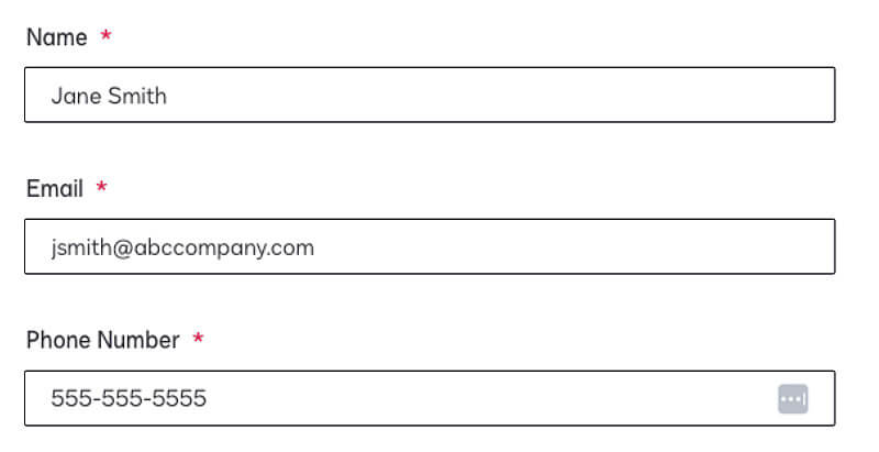 Campaign Contact Information form field graphic