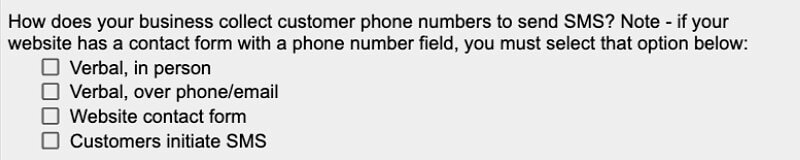 Graphic: How does your business collect customer phone numbers...