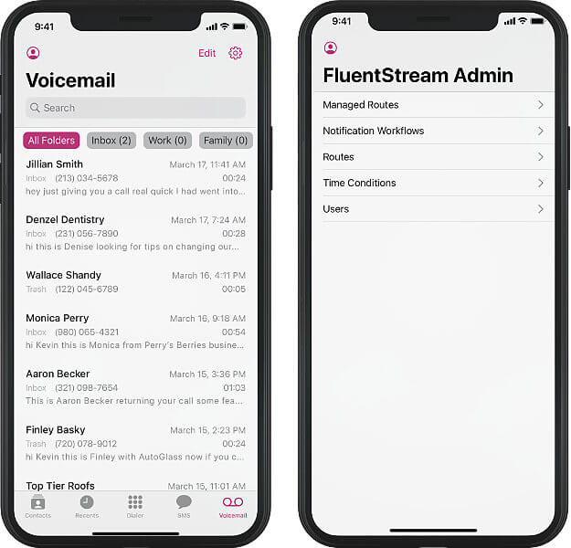 FluentStream mobile screenshots